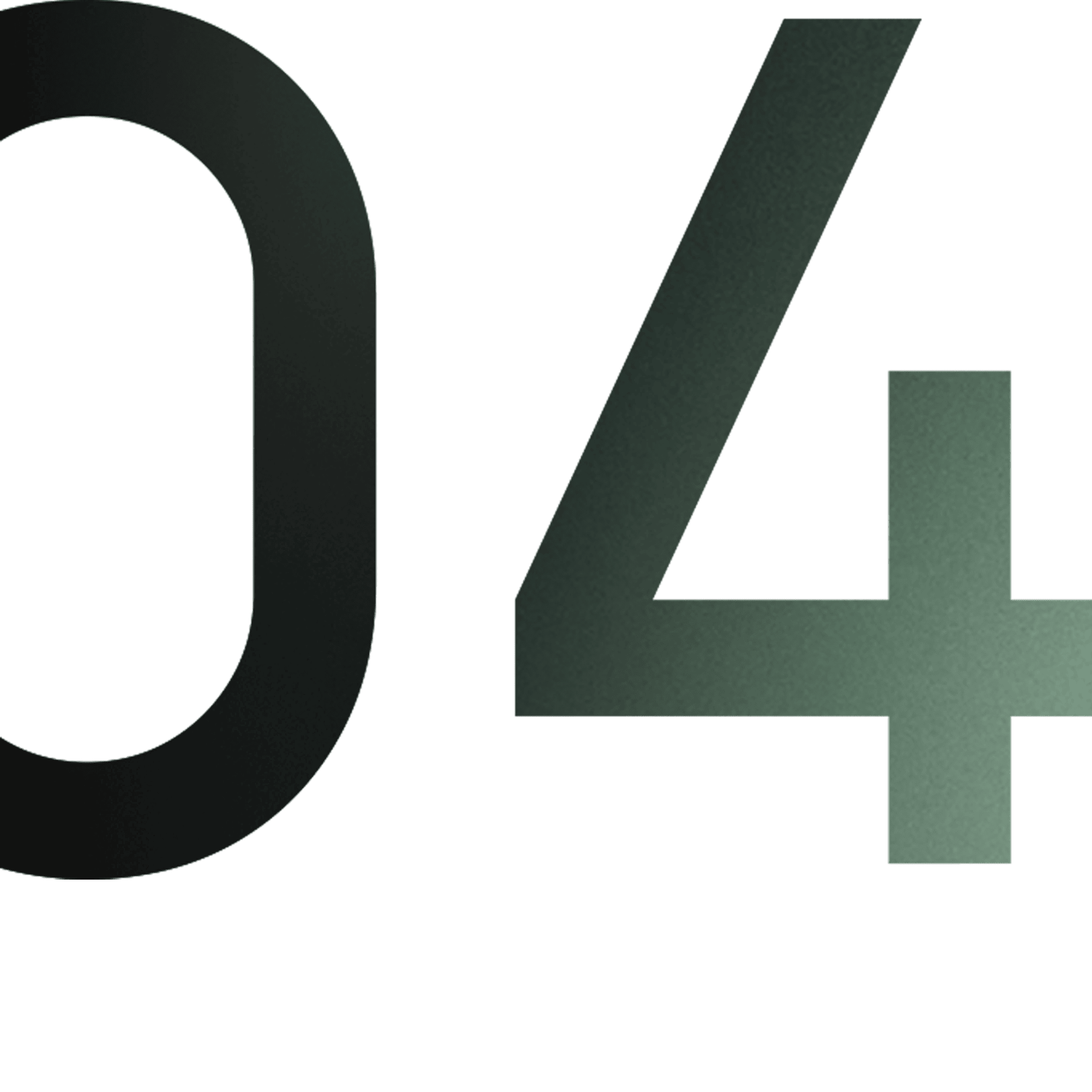 número 04 en tipografía moderna